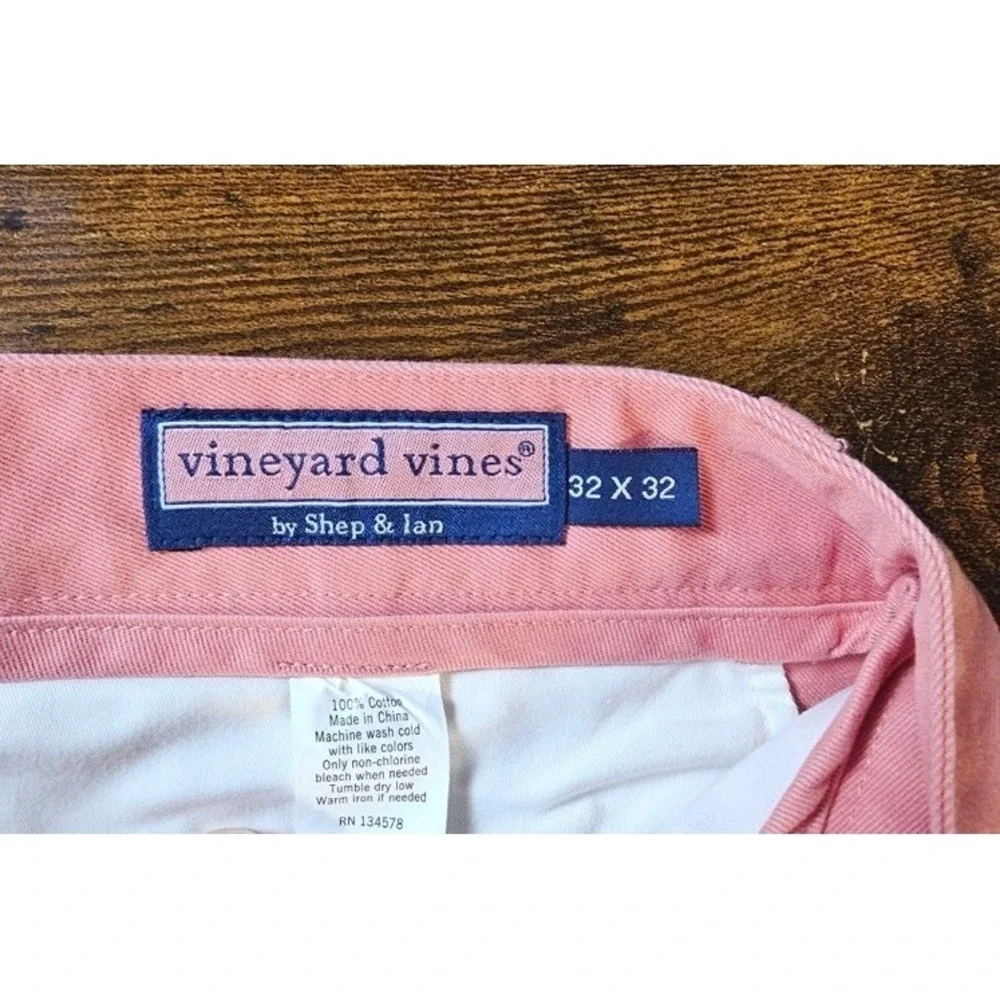 Vineyard Vines Twill Club Pants Mens Size 32x32 Rhubarb Casual‎ Flat Front NWT